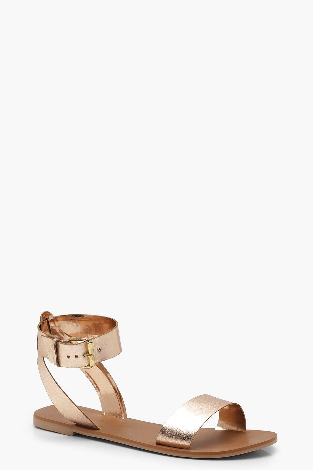 boohoo rose gold sandals