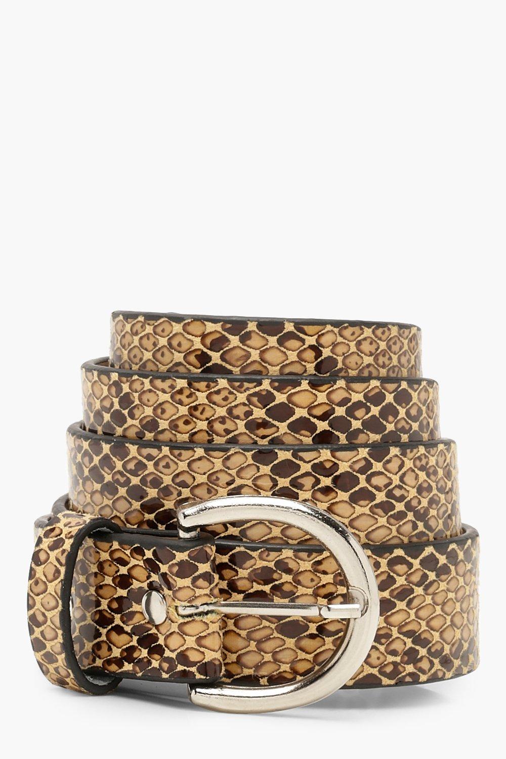 Faux Python Snake Boyfriend Belt | Boohoo