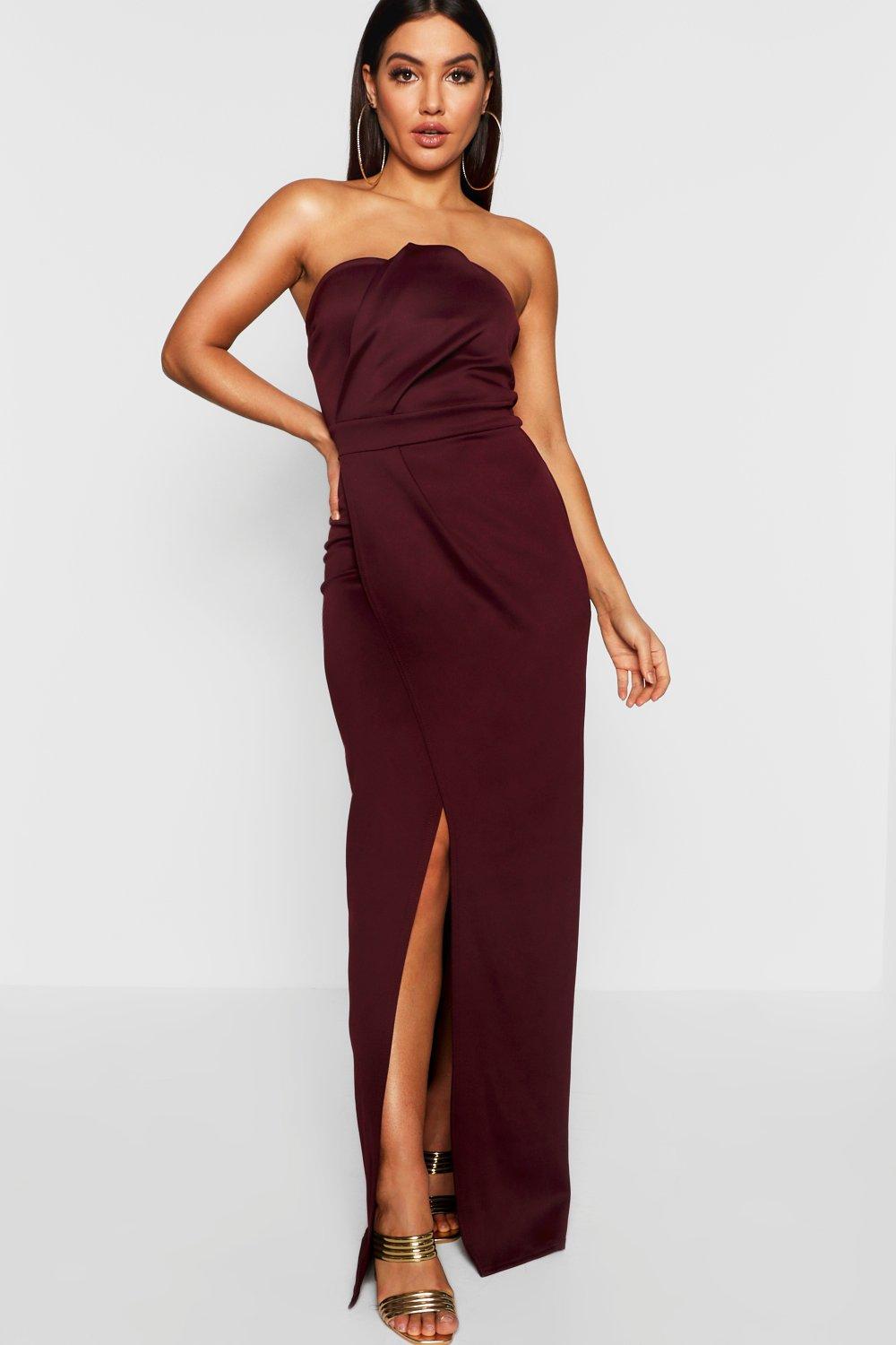 boohoo maxi wrap dress