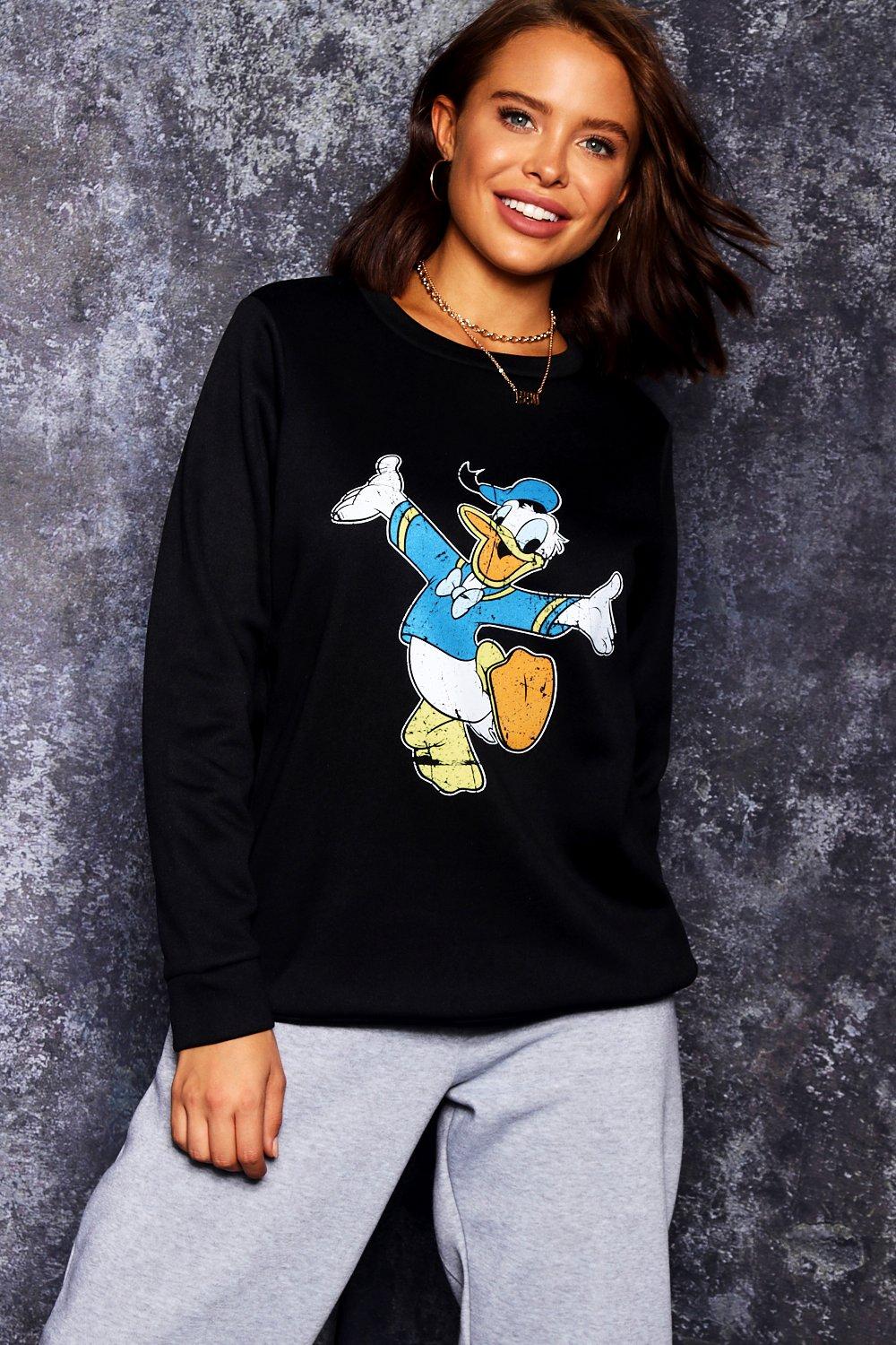 

Толстовка Disney с принтом <Donald, Black