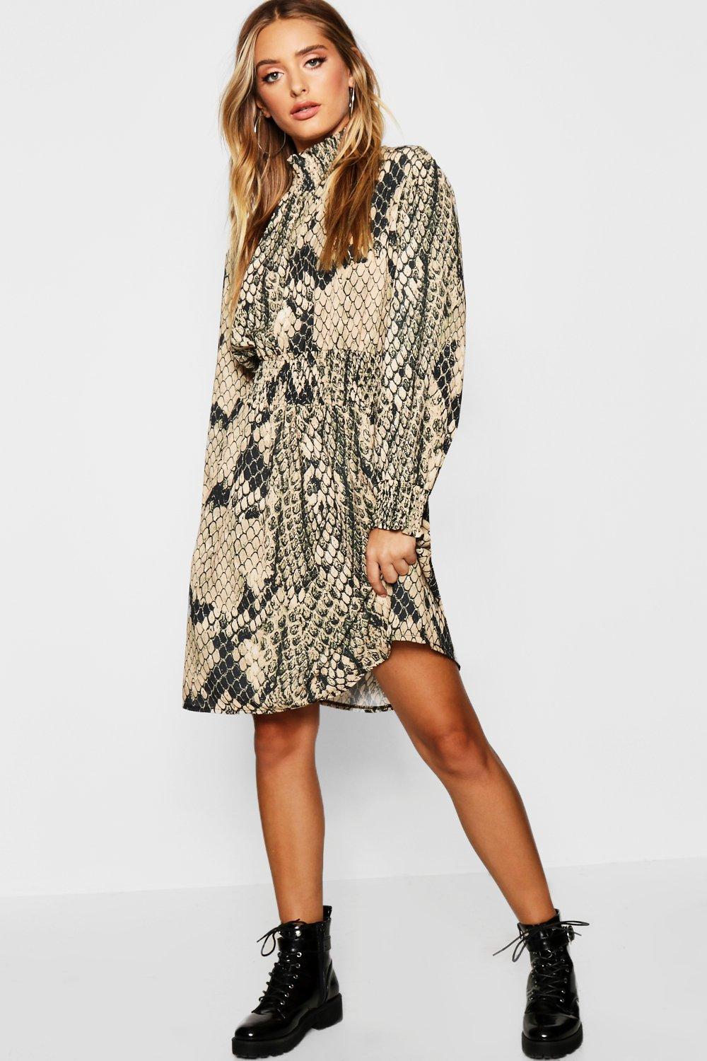 High Neck Skater Dress