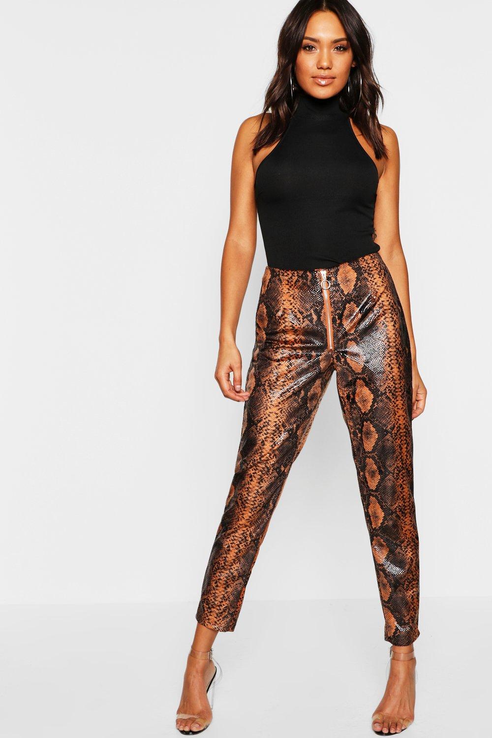 snakeskin skinny pants