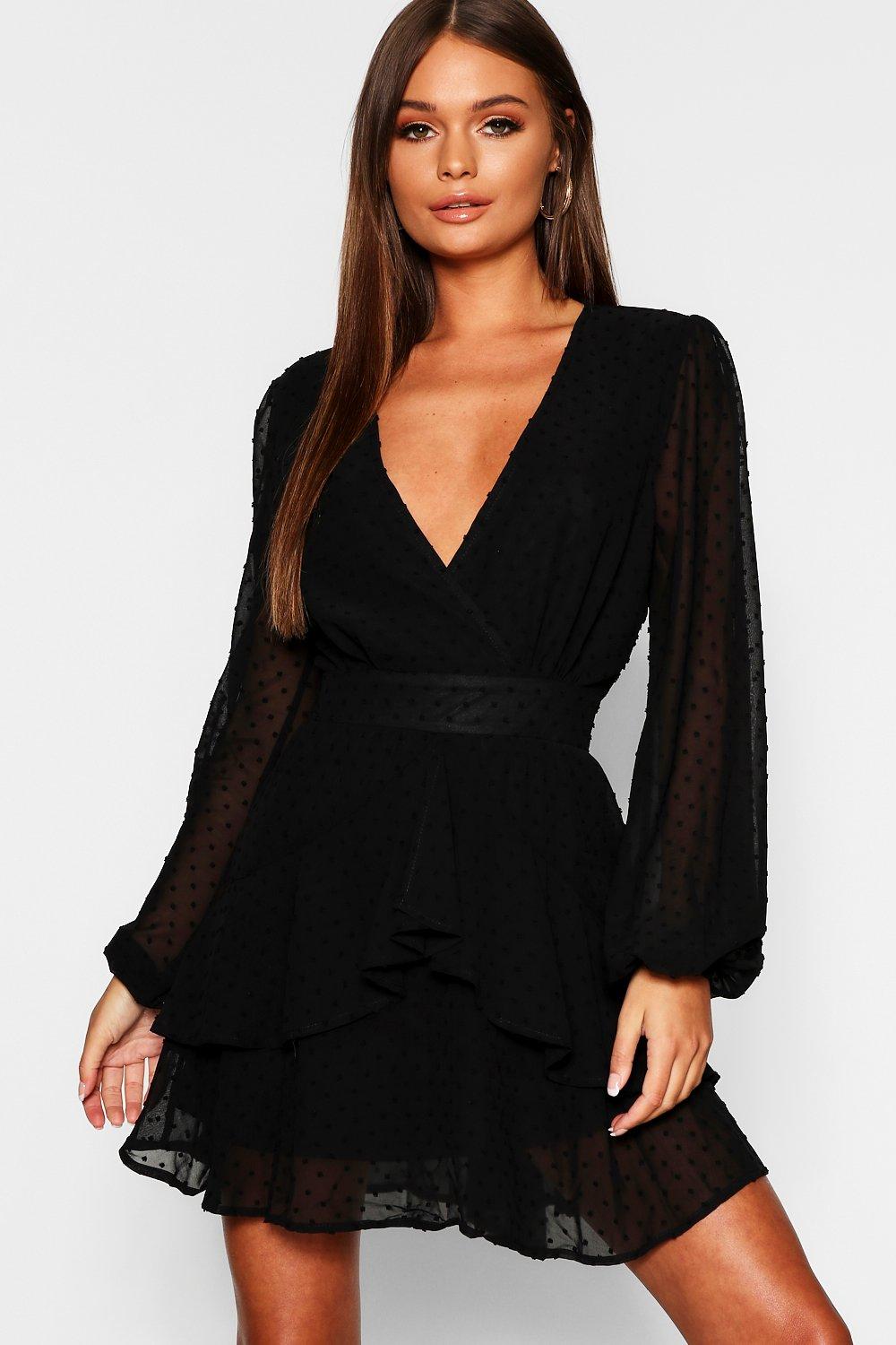 boohoo dobby dress