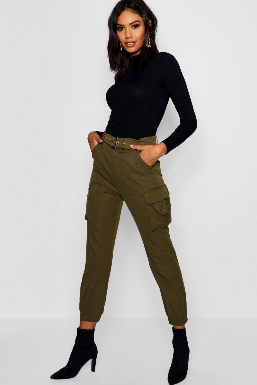 Belted Cargo Trouser Boohoo