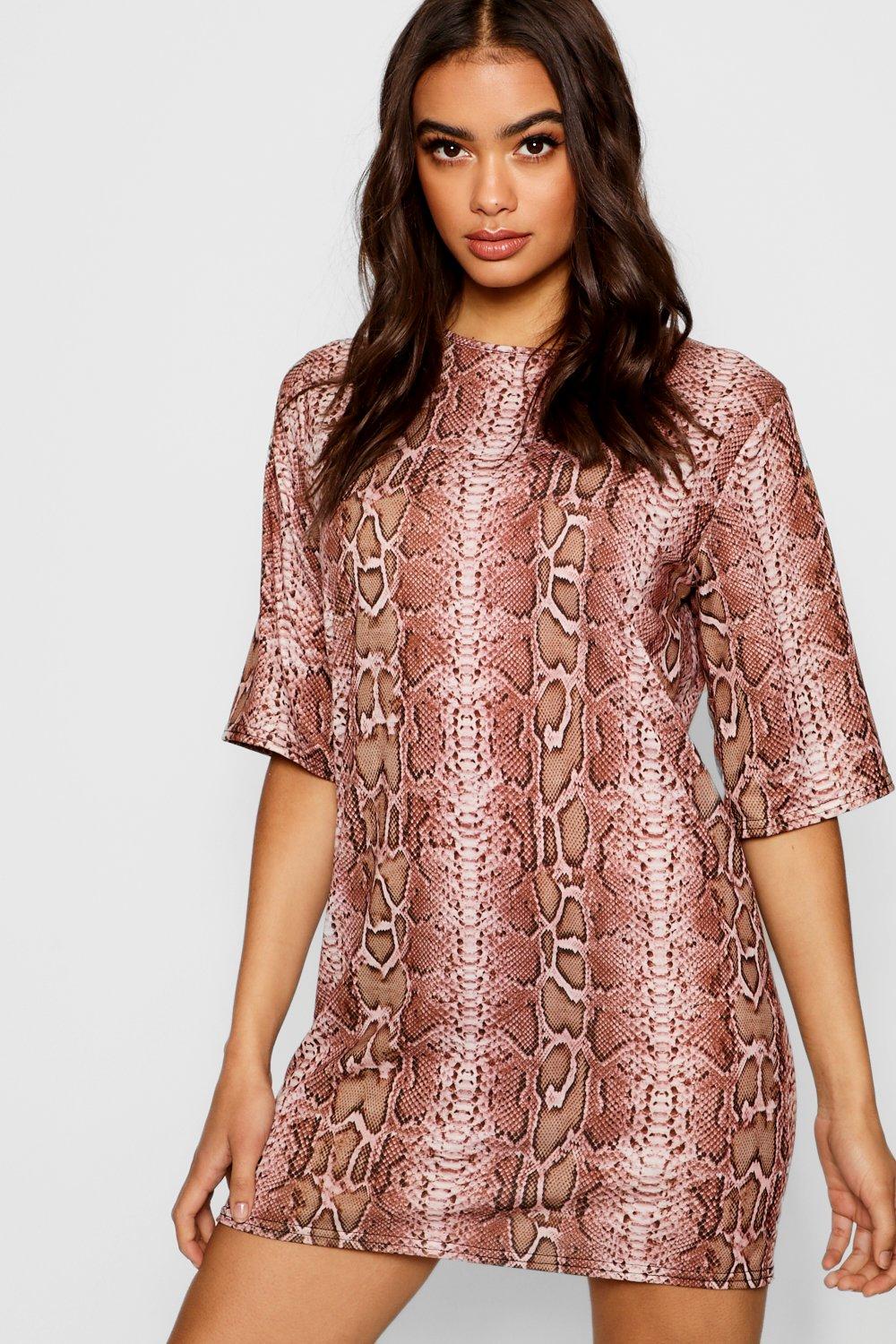 snake t shirt dress