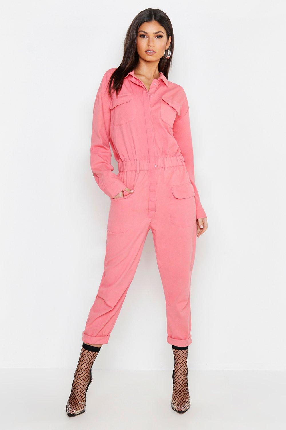 womens pink boiler suit