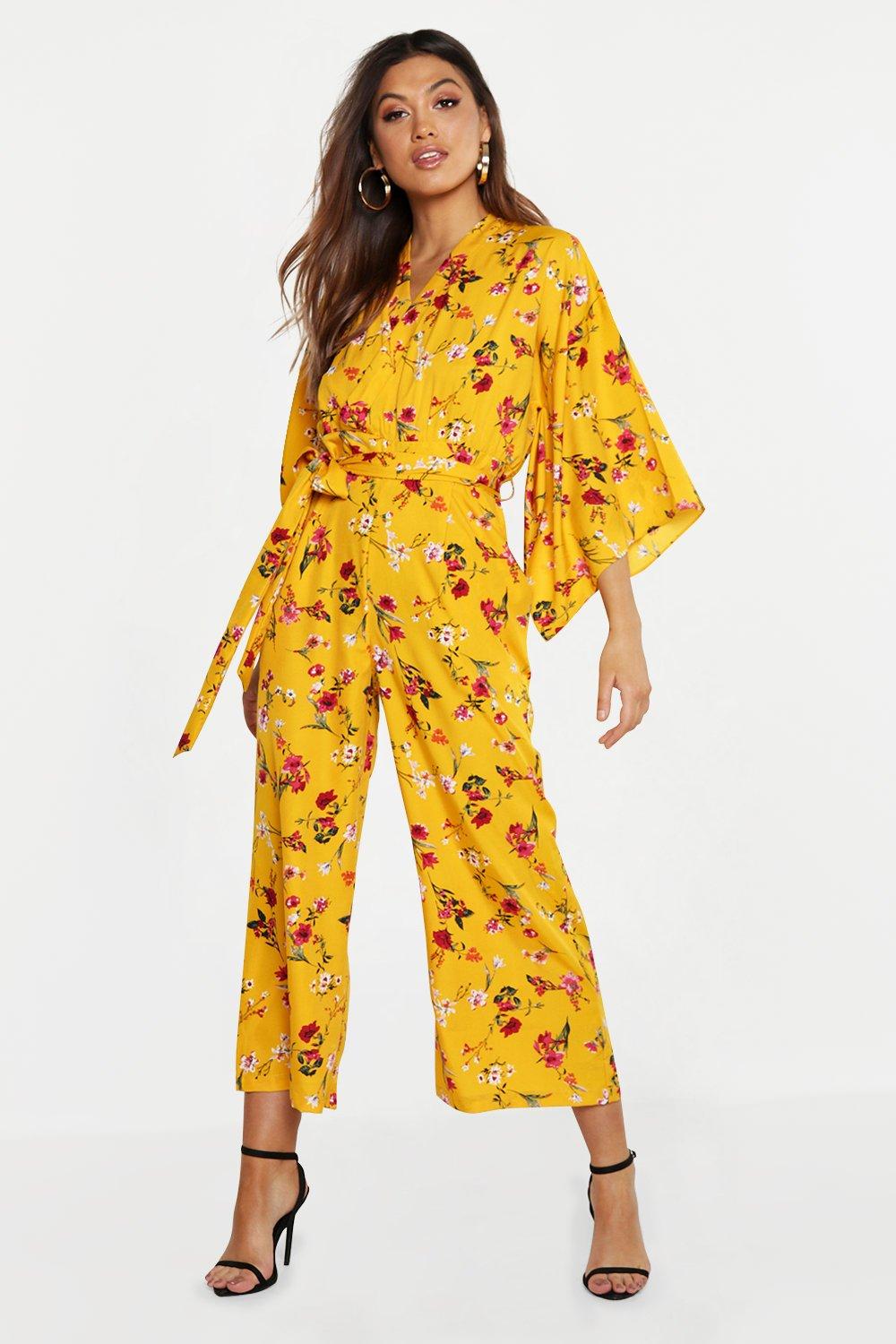 floral jumpsuit boohoo