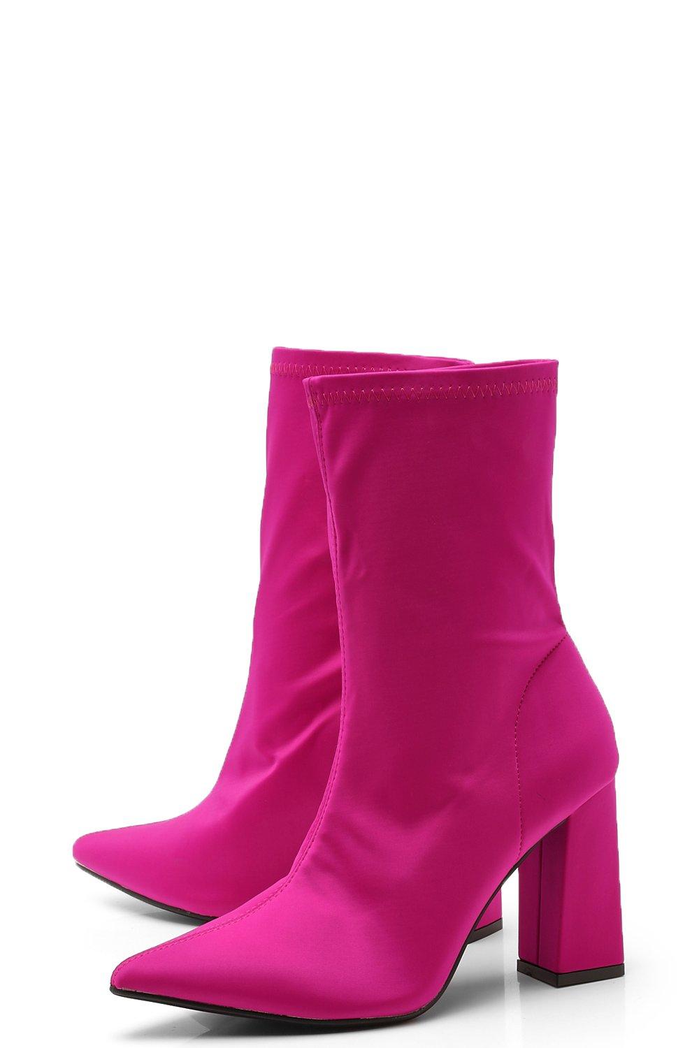 hot pink block heels