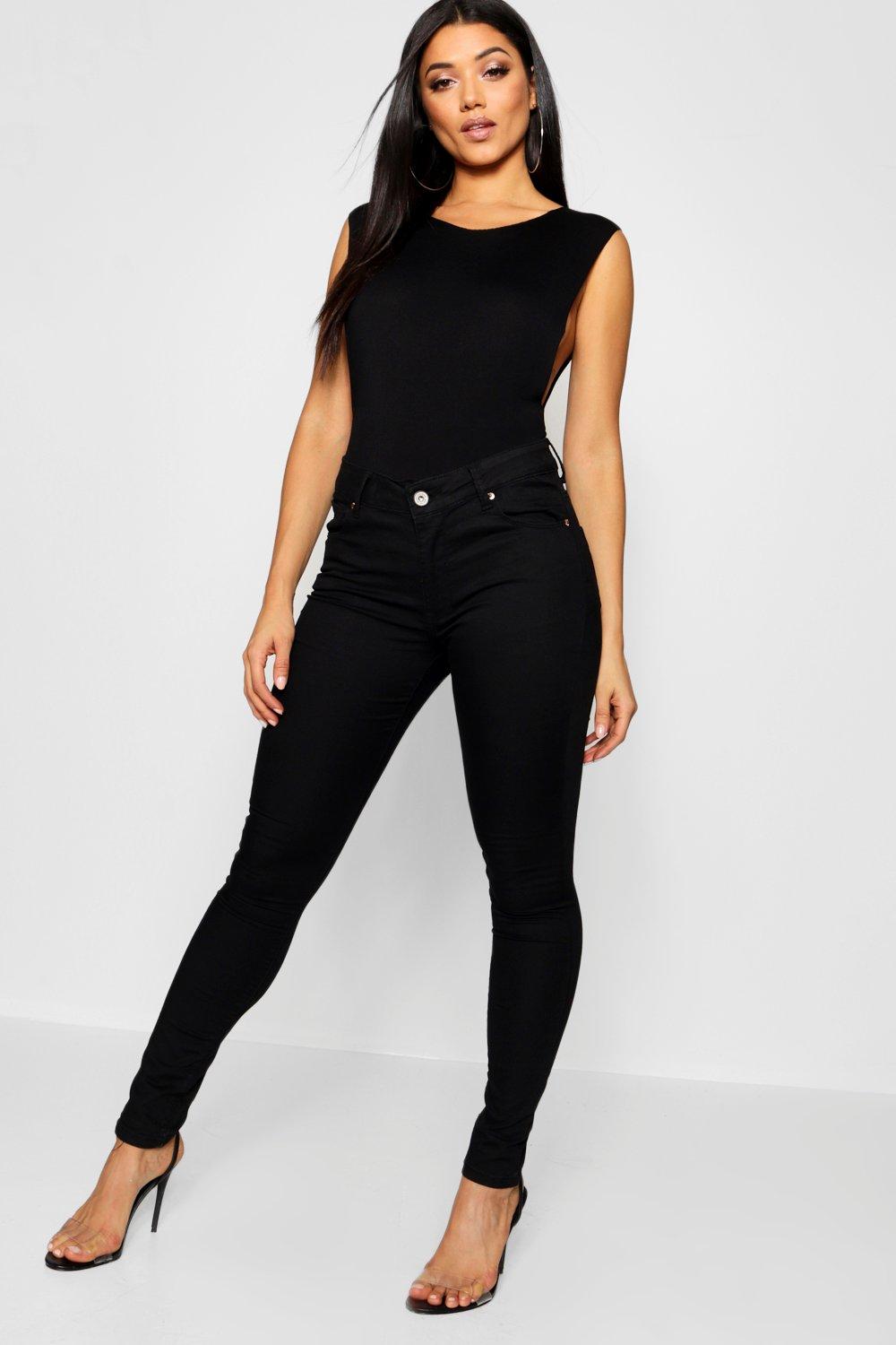 boohoo black skinny jeans
