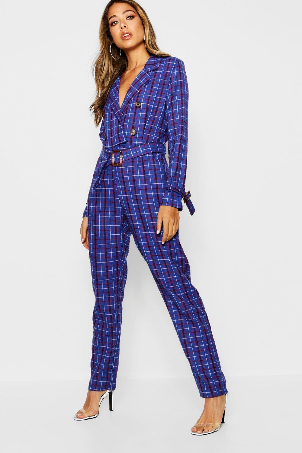 jumpsuit tartan