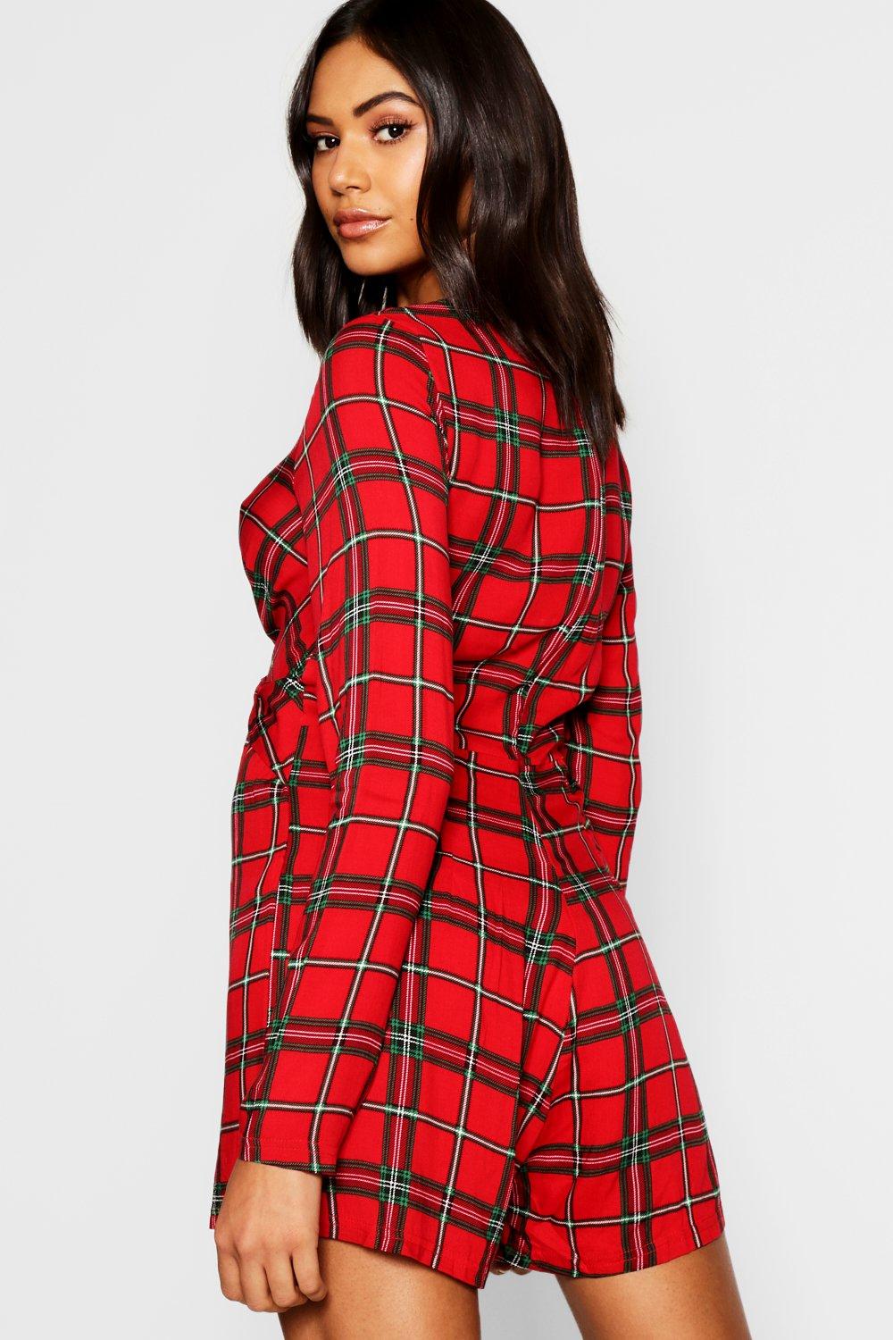 tartan playsuit