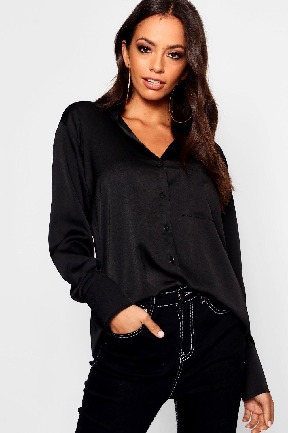 satin blouse long sleeve