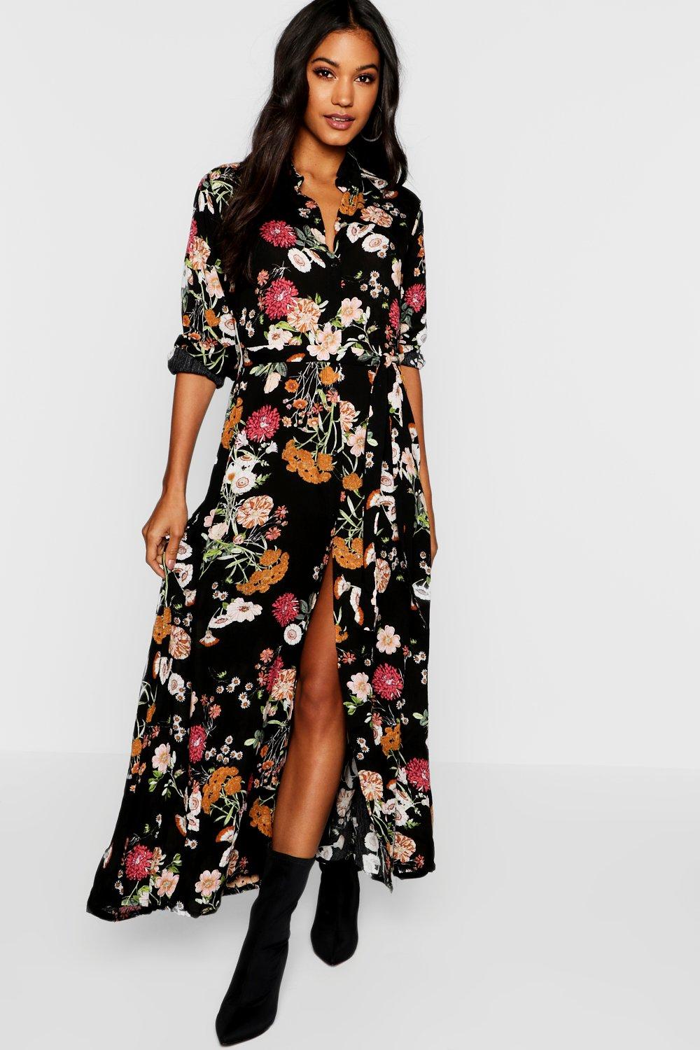 shirt floral dress