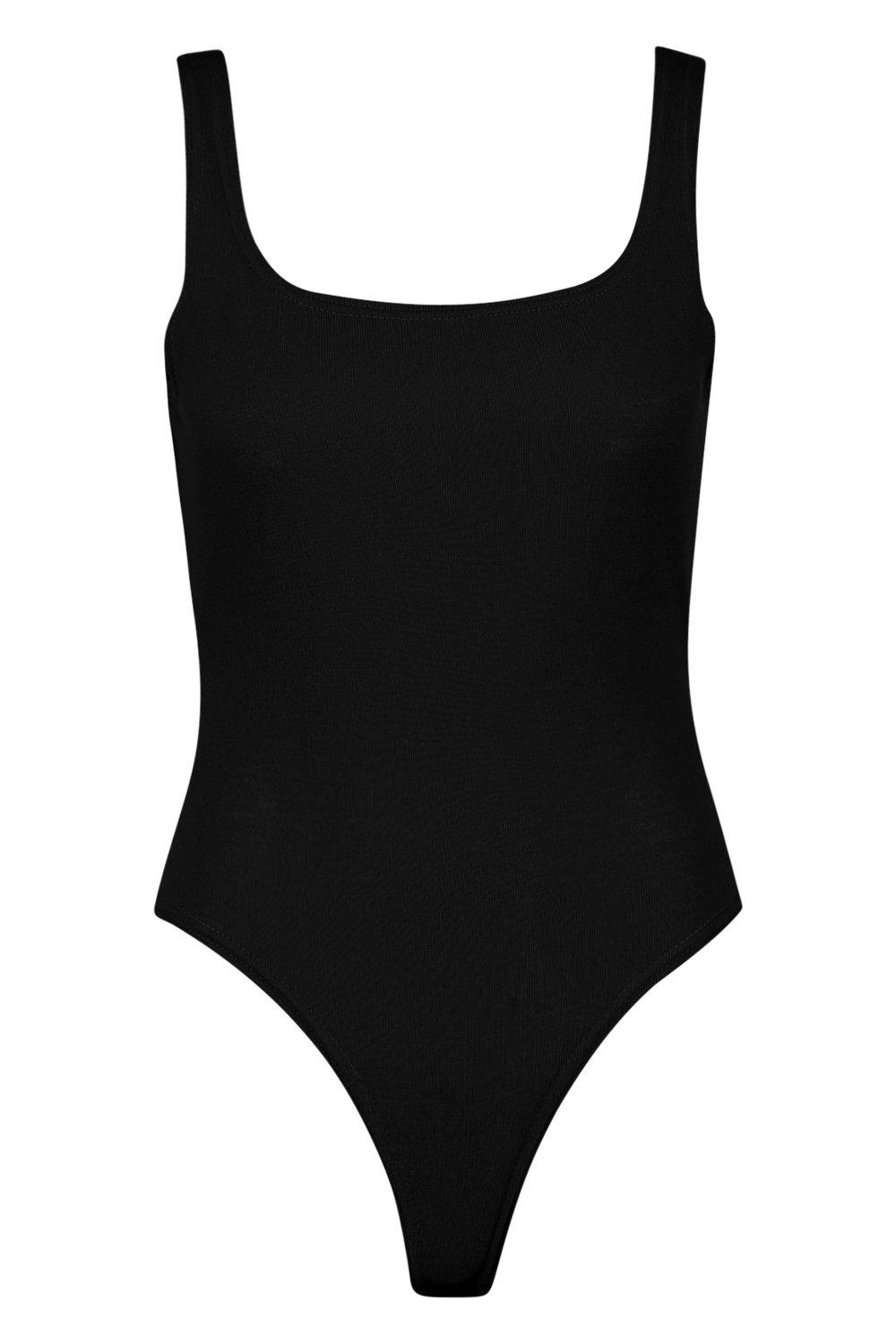 plain black bodysuit