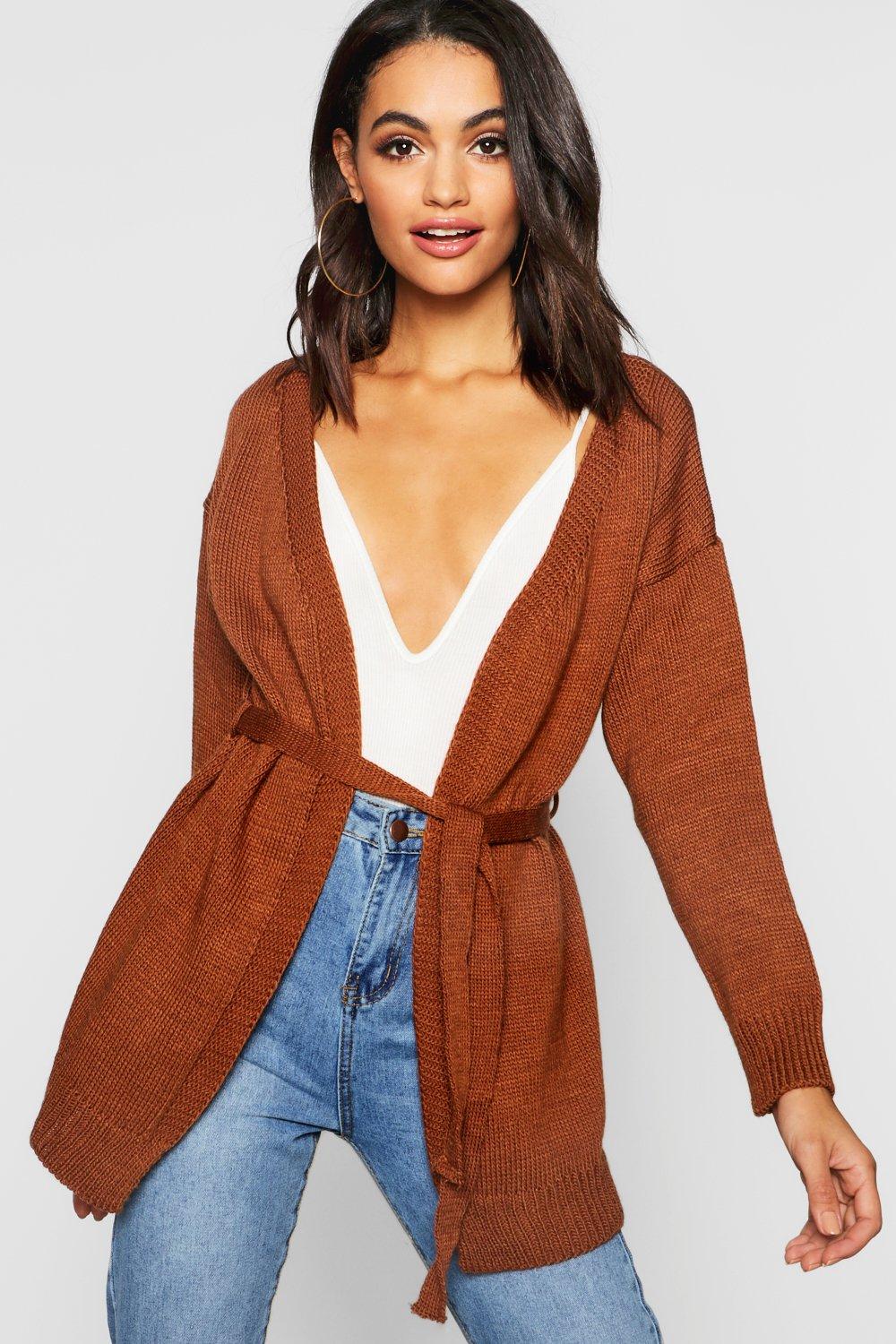 Wrap Tie Front Cardigan | Boohoo