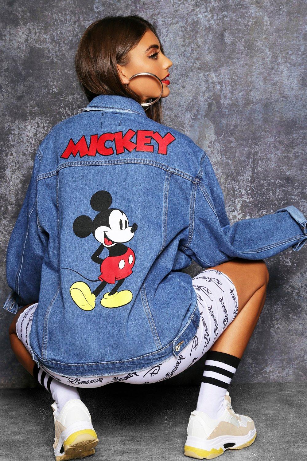 womens mickey mouse denim jacket