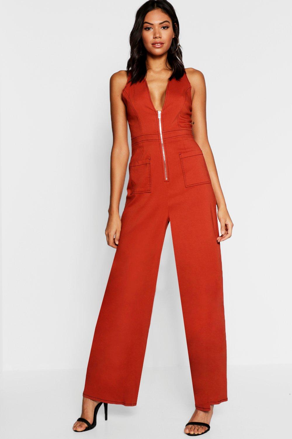 utility jumpsuit boohoo