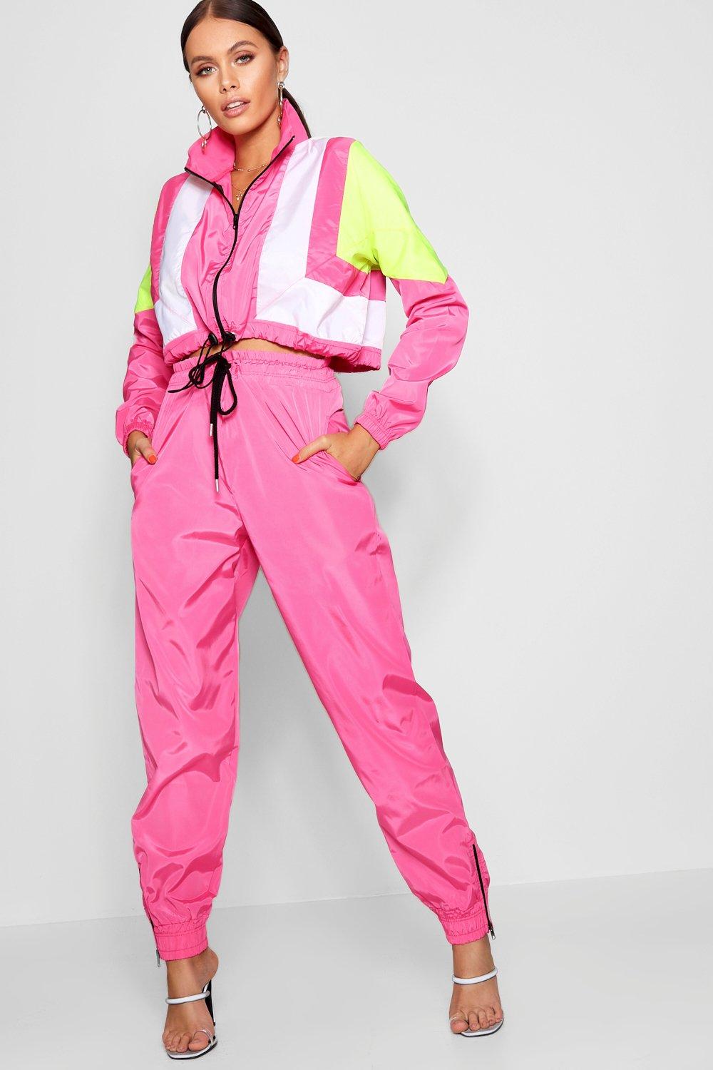 pink joggers suit