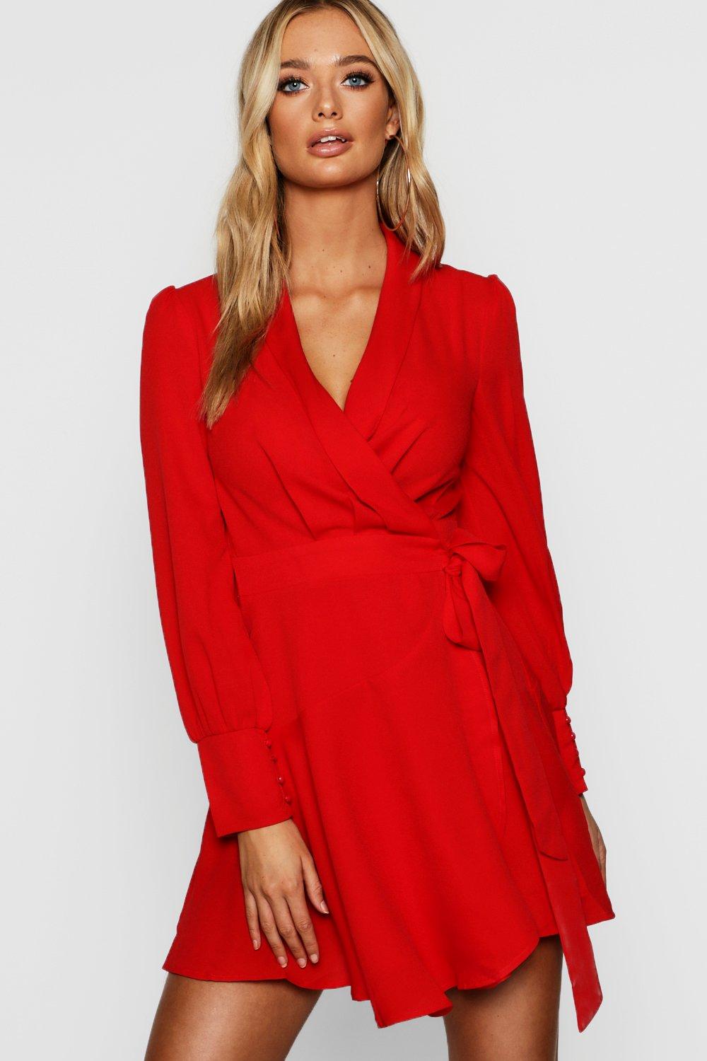 Длинное Красное Платье Рубашка