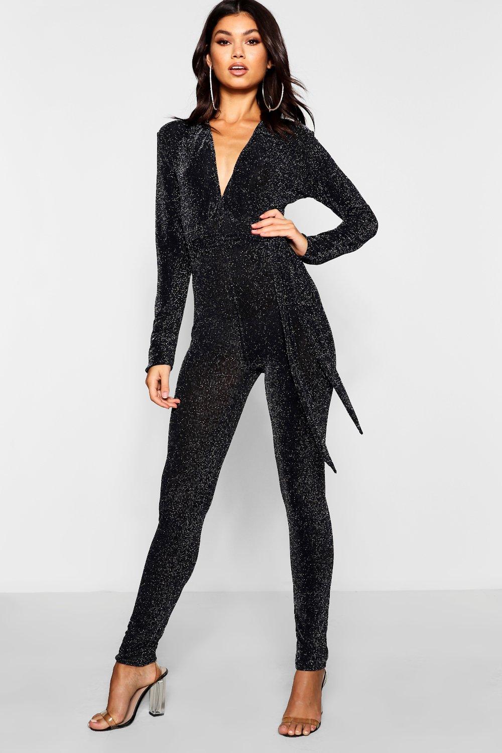 black sparkly jumpsuit