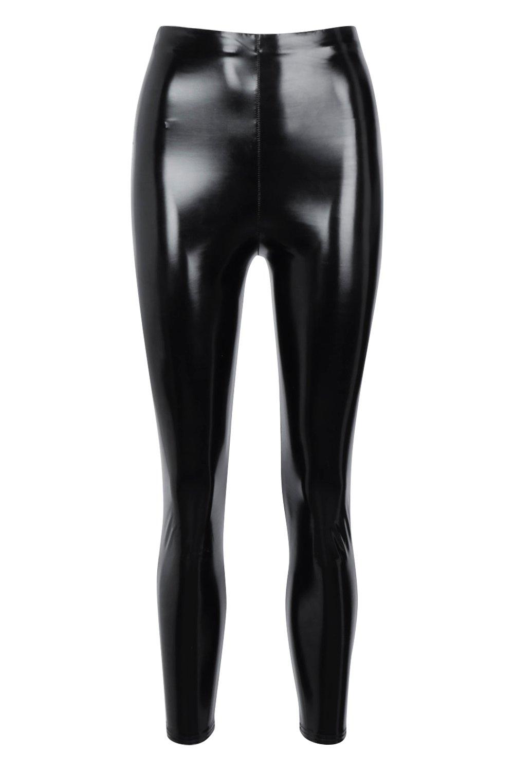 

Vinyl High Waist Leggings, Black