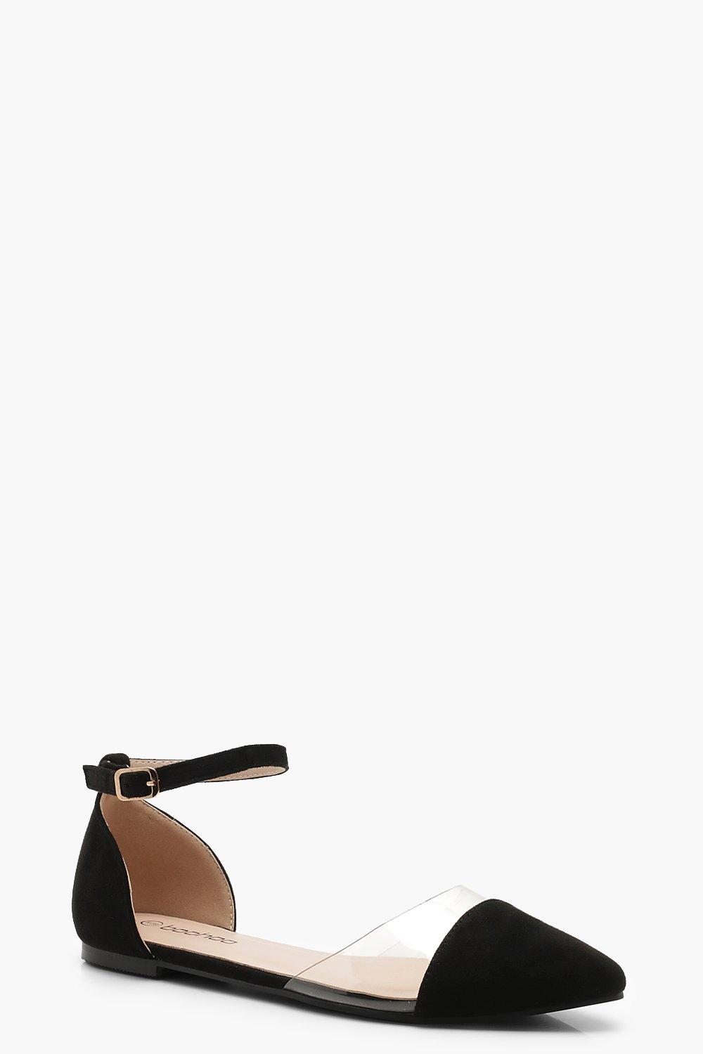 clear pointed flats