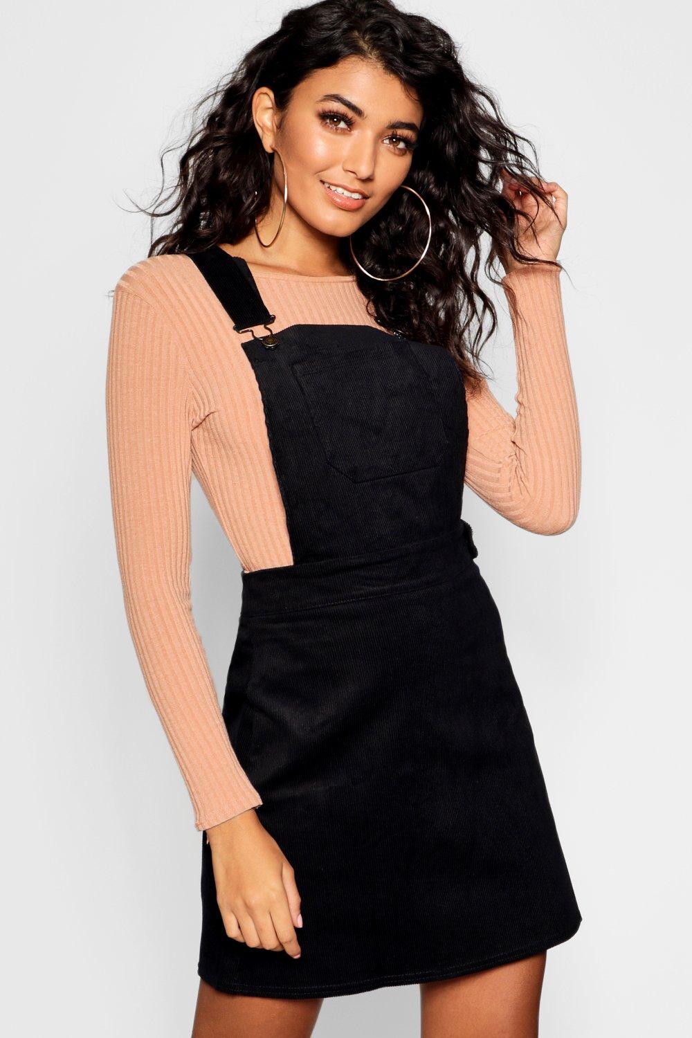 mustard cord pinafore
