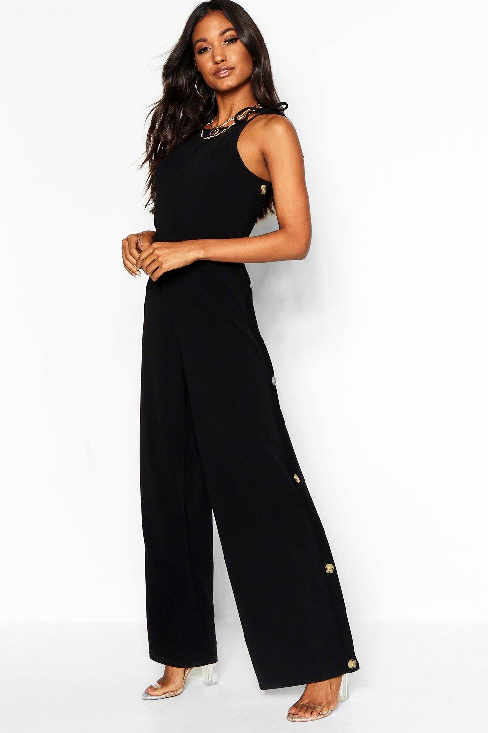 horn button jumpsuit