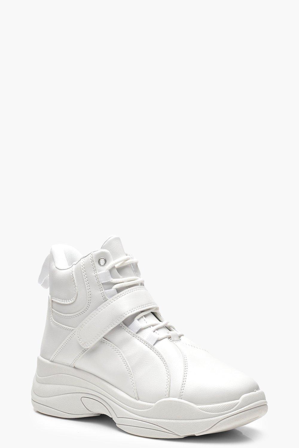 Velcro Strap High Top Trainers | boohoo