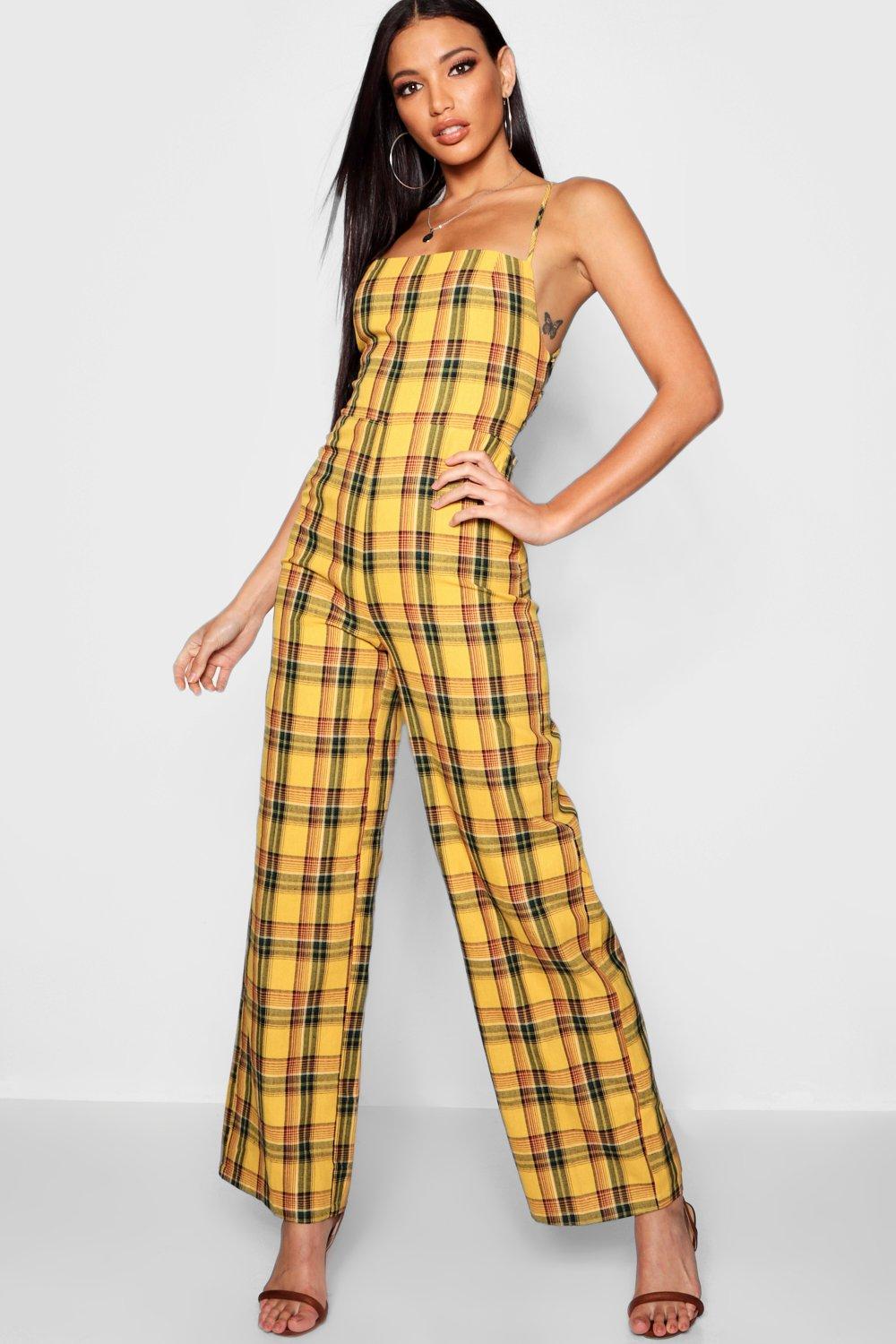 boohoo yellow jumpsuit