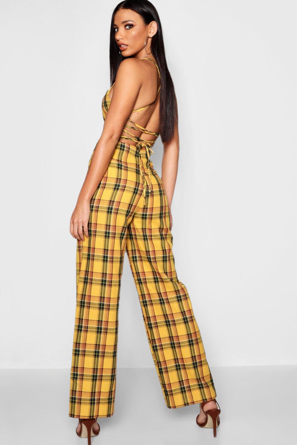 tartan jumpsuit