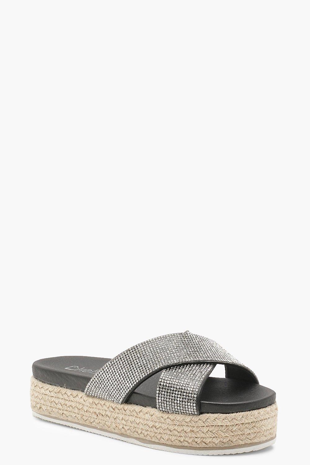 diamante espadrille sandals