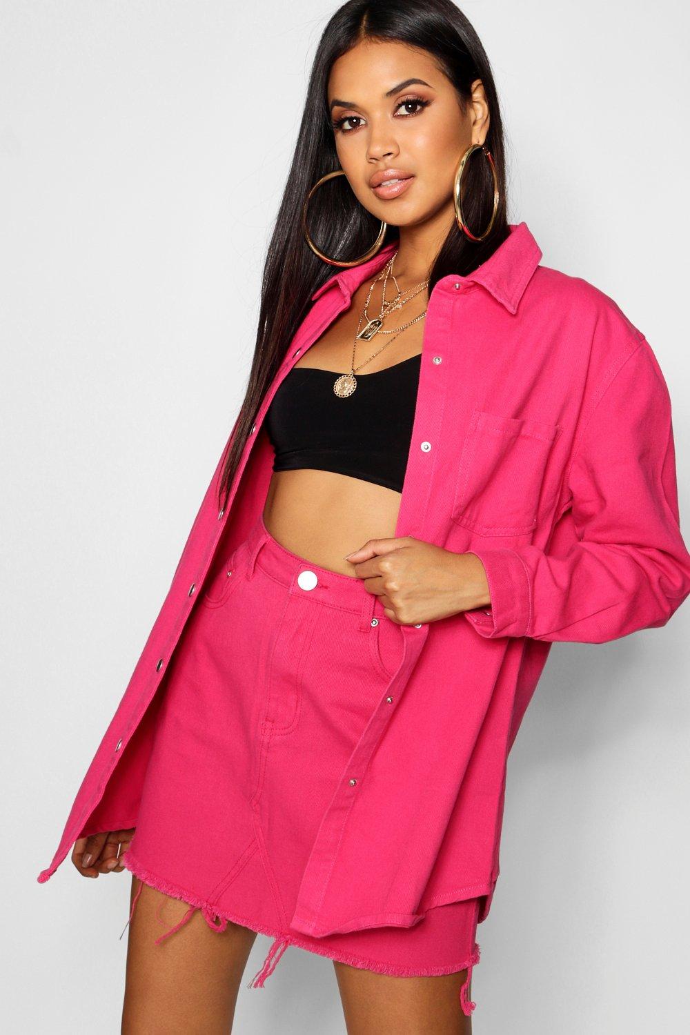 pink denim shirt mens