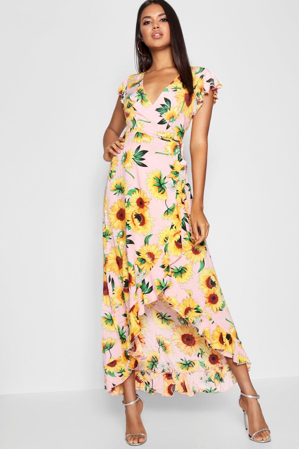 maxi dress with sunflowers