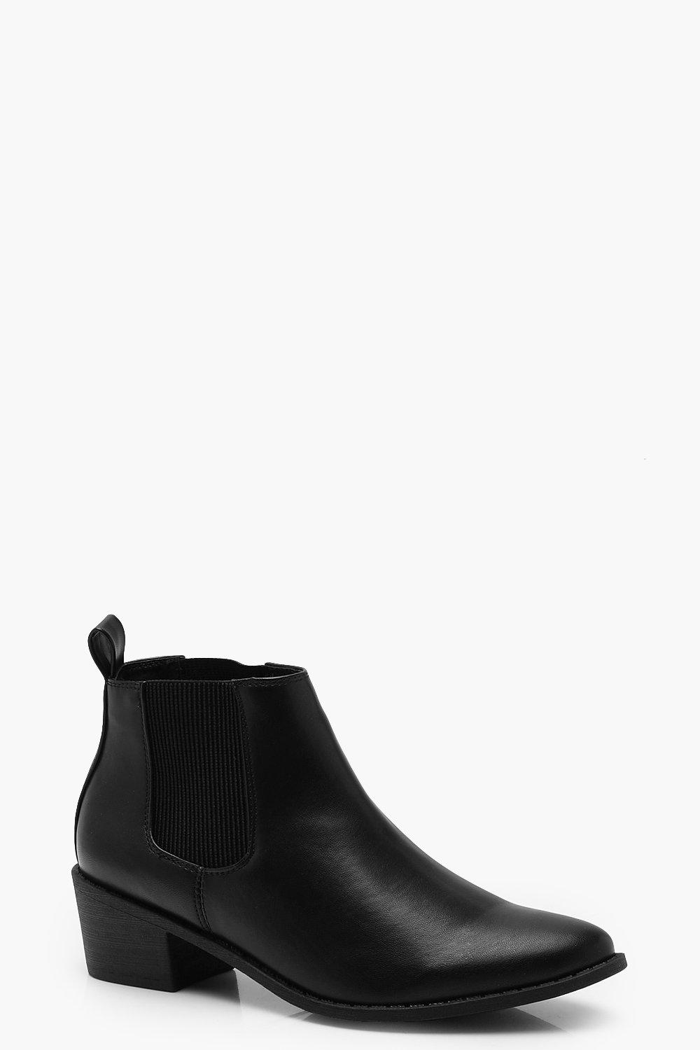 black wide fit chelsea boots