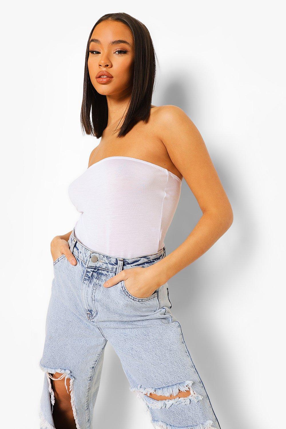 

Боди без бретелек Basic, White