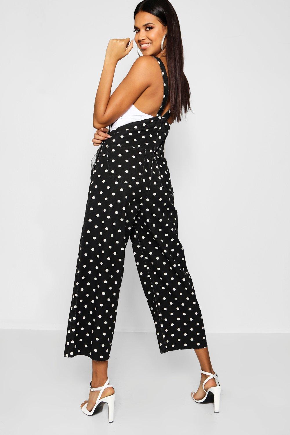 polka dot dungarees