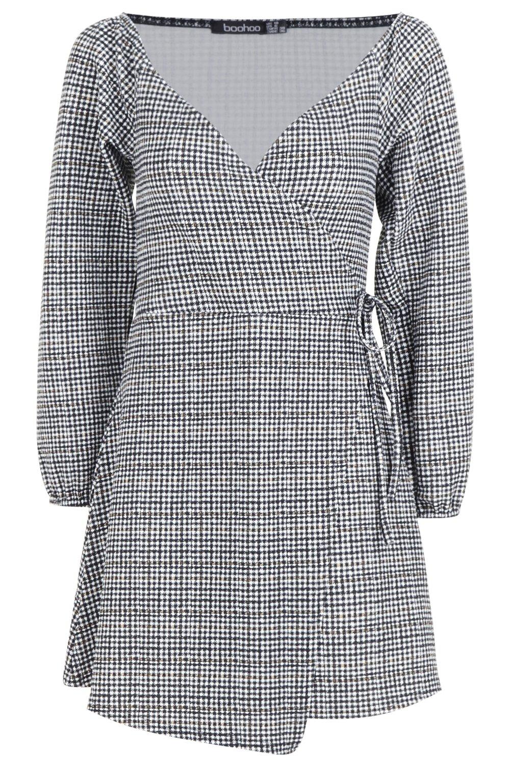 tweed dress boohoo