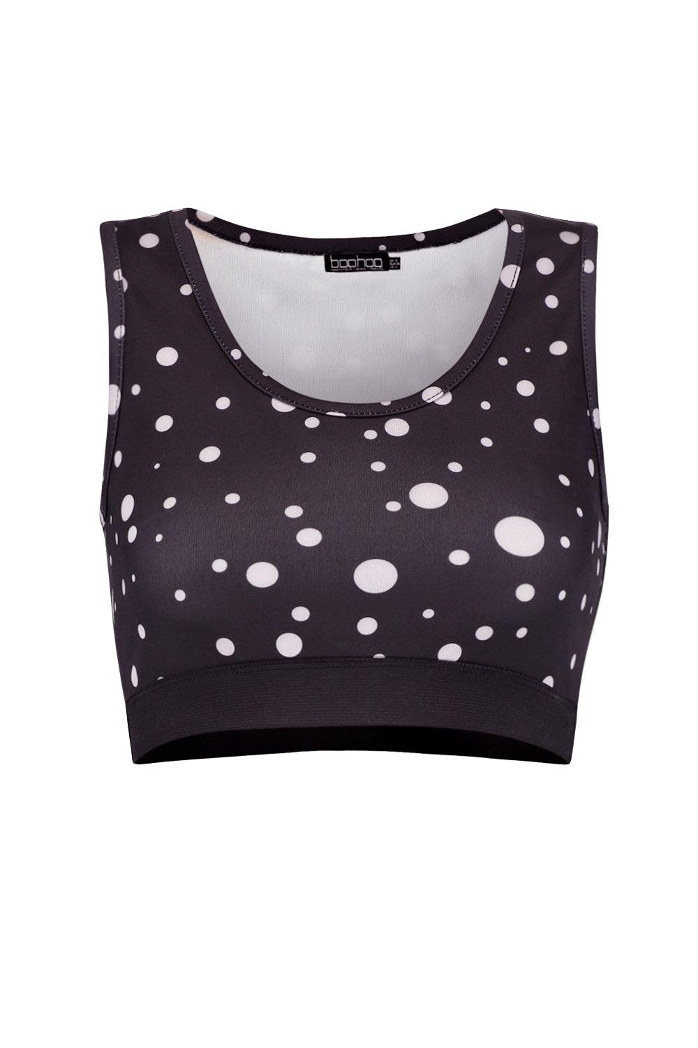 polka dot sports bra