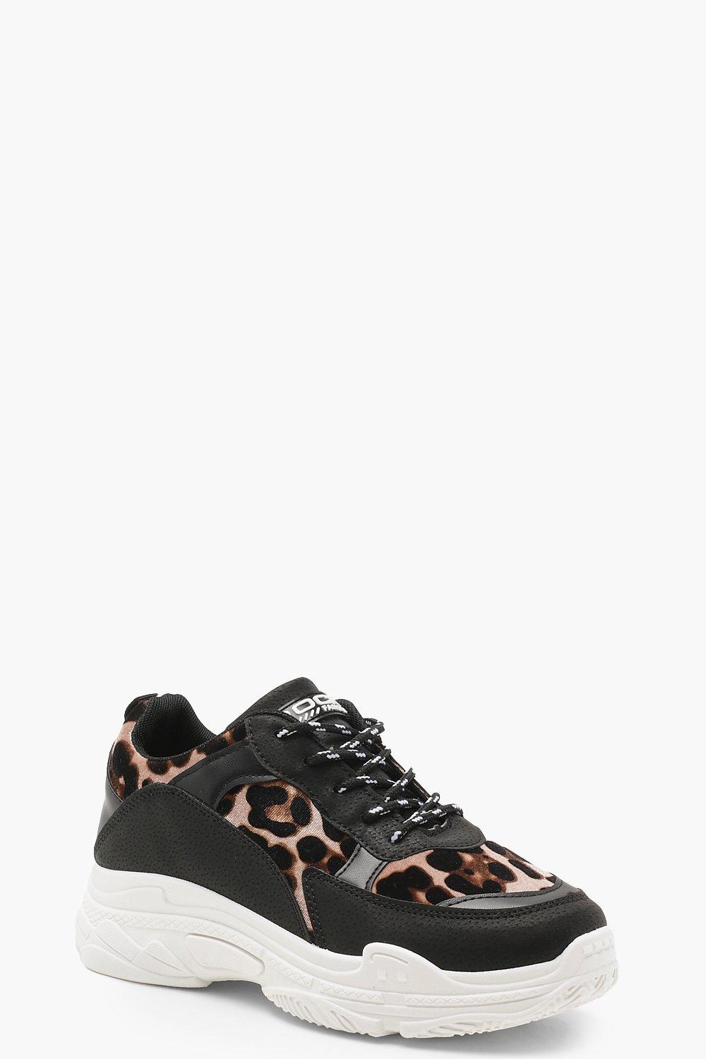 chunky leopard trainers