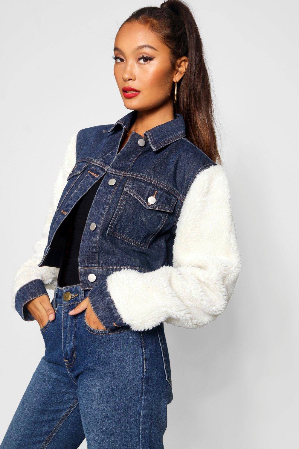 teddy denim jacket