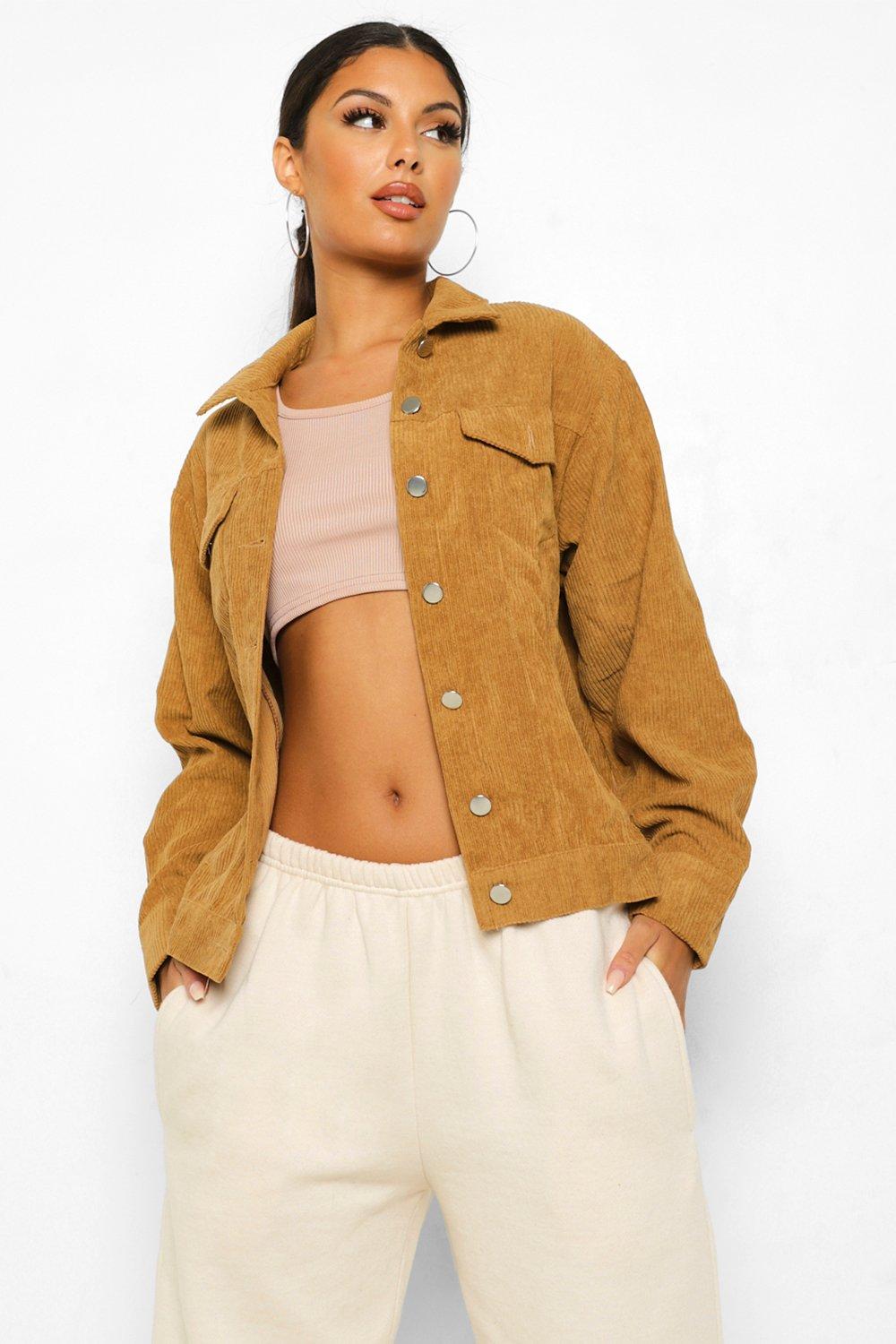 Oversize Cord Jacket Boohoo