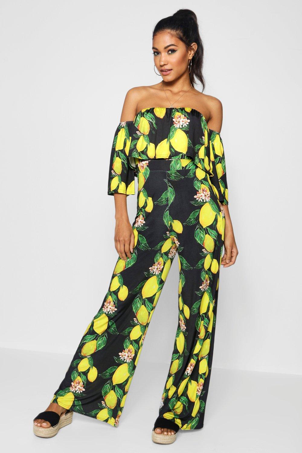 lemon print jumpsuit