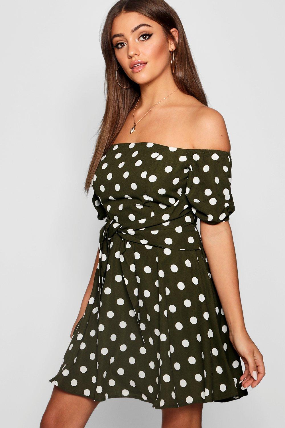 spotty skater dress