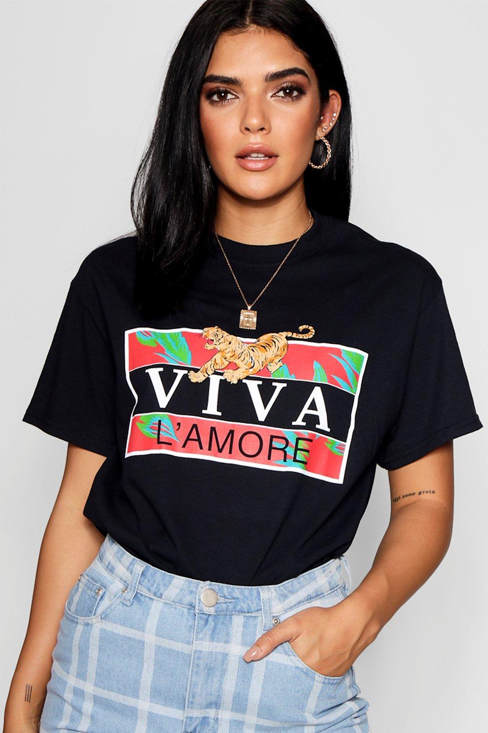 

Футболка Viva 'Amore Slogan, Black