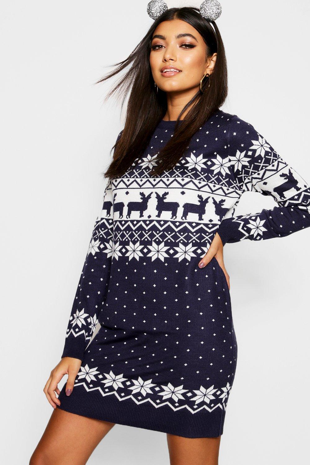 boohoo christmas jumper dress