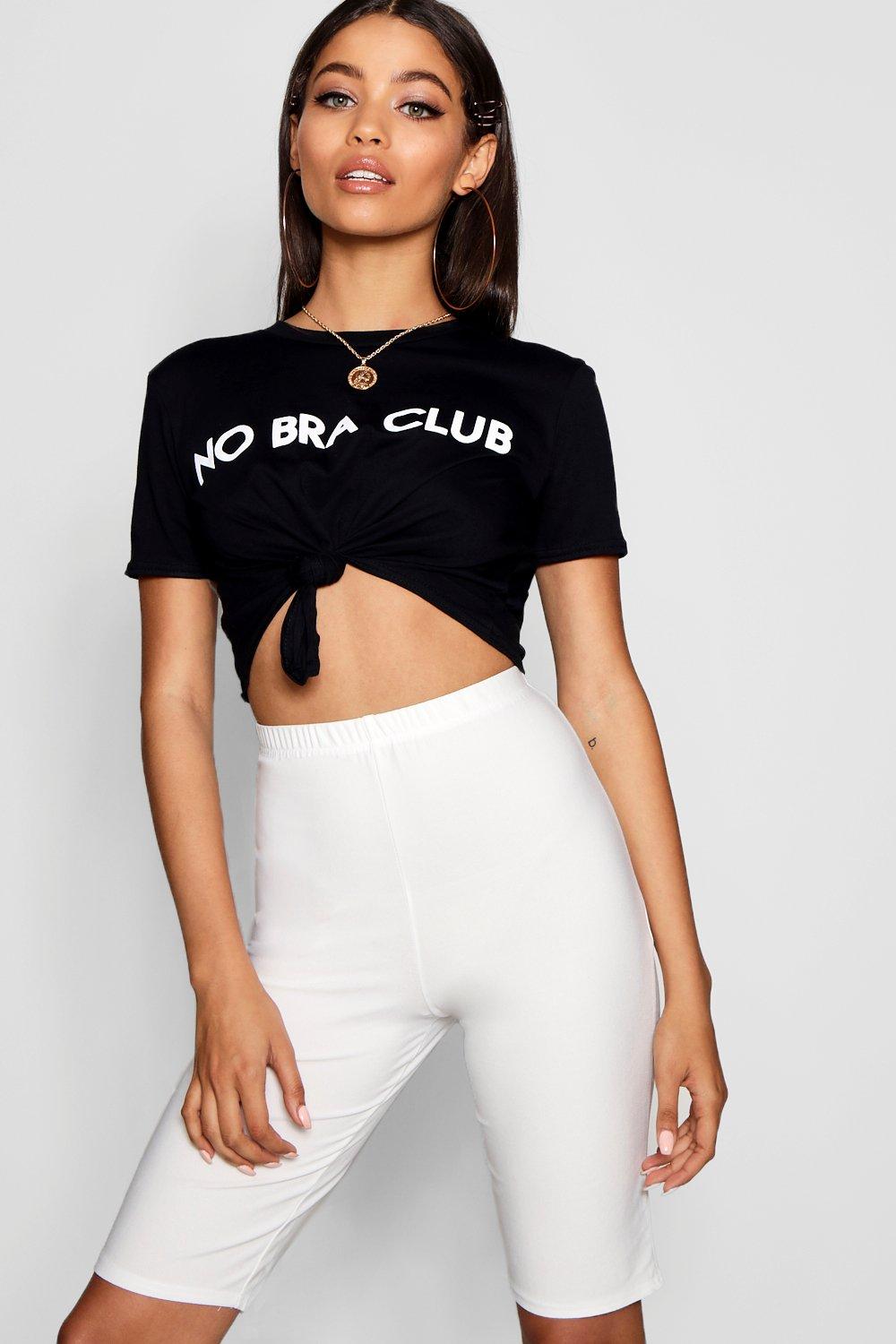 no bra crop top