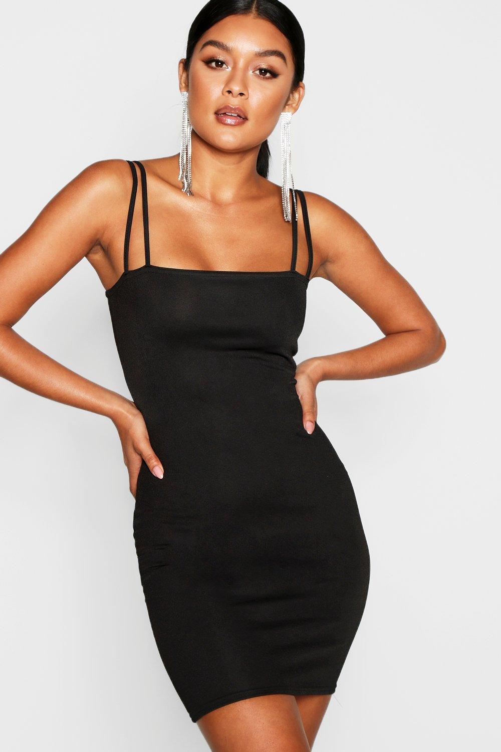 square neck strappy dress