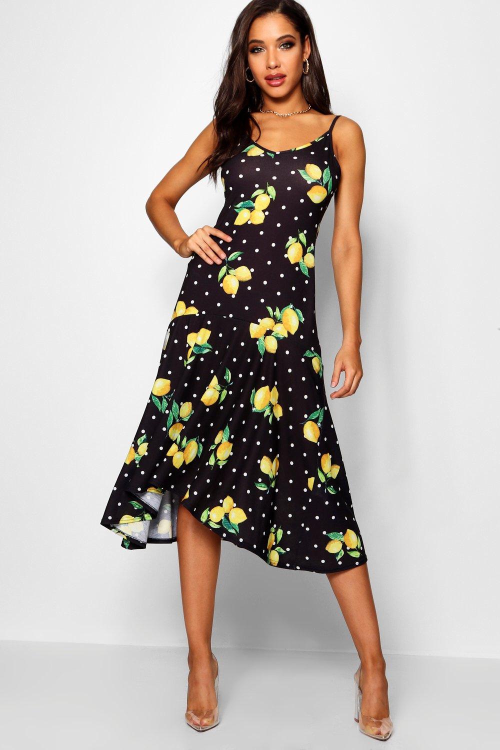 boohoo lemon dress