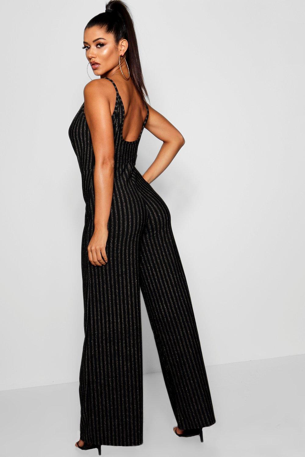 glitter stripe jumpsuit
